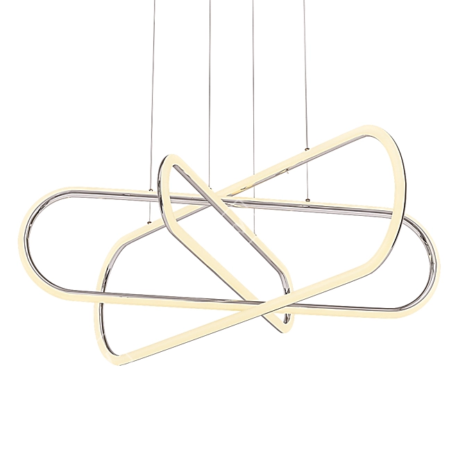Elegant Silver Chandelier: Joint Ovao 3D model image 1