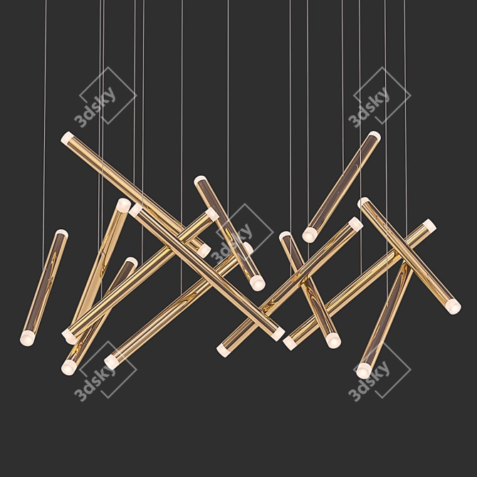 Modern LED Chandelier: Dutti D0068 3D model image 1