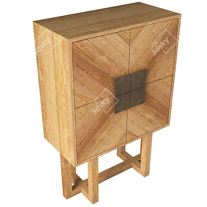 Massive Wood Drawer - 82cm x 120 cm 3D model image 3