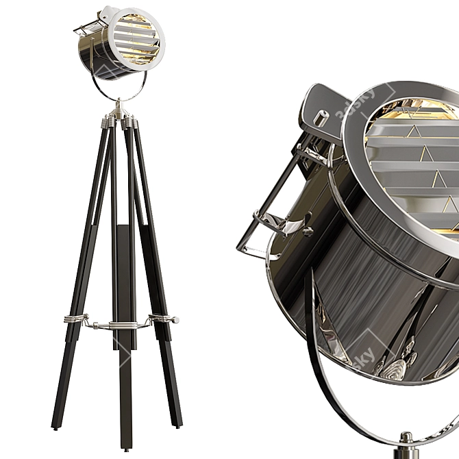 Sleek Standing Light: Modern Design, V-Ray Render 3D model image 1