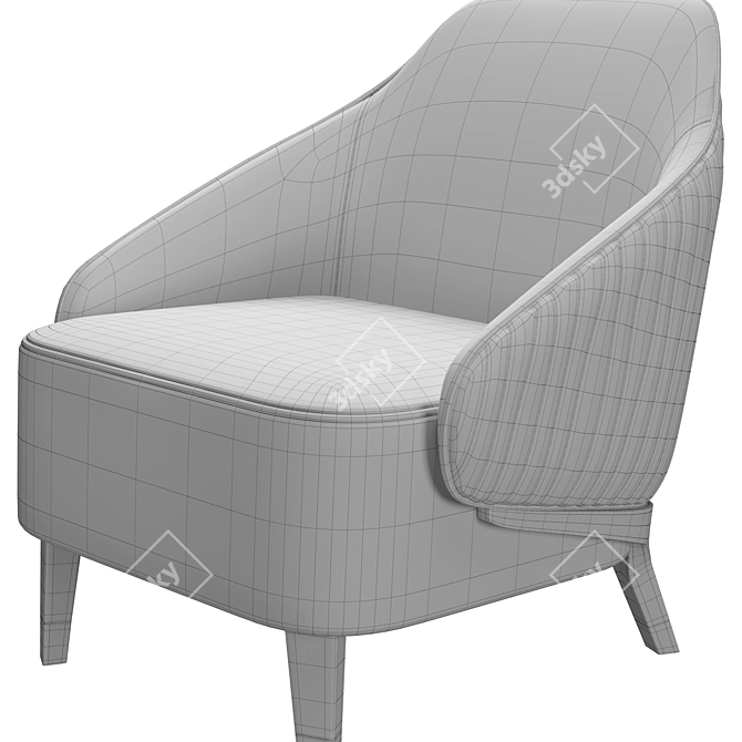 Giorgio Collection Mirage: Luxurious Armchair & Ottoman 3D model image 5