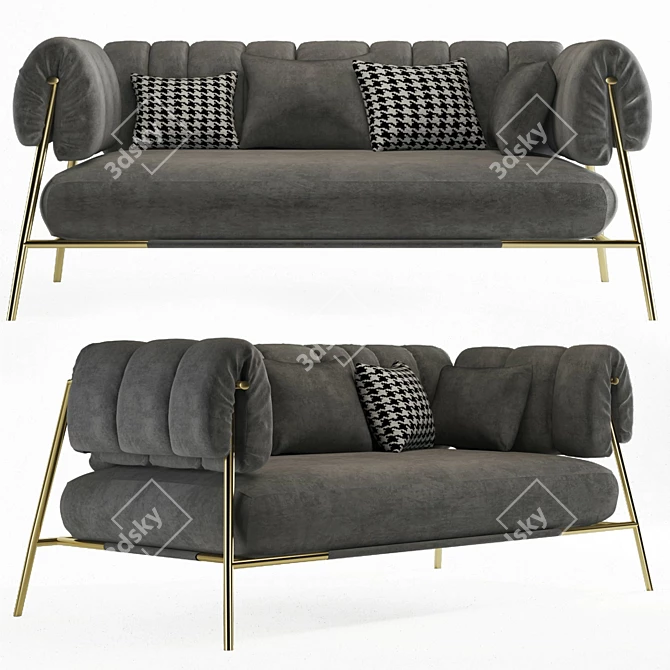 Tirella Bonaldo Sofa: Modern Elegance 3D model image 1