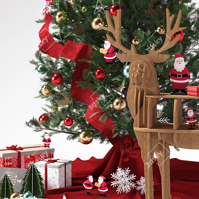 Festive Holiday Decor Set 3D model image 3