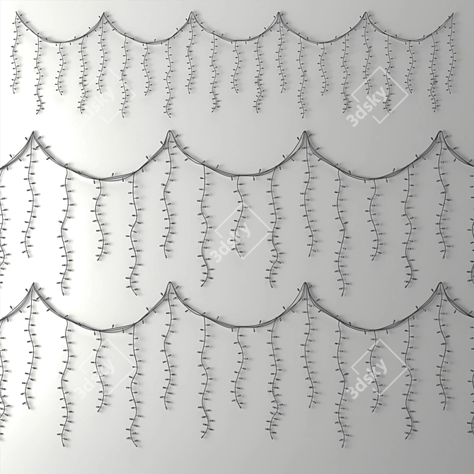 Monochrome Arc Garland 3D model image 3