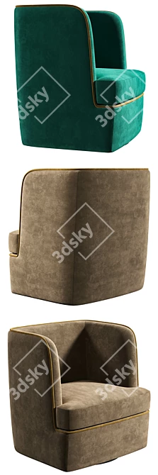 Luxore PBR Armchair 3D model image 2