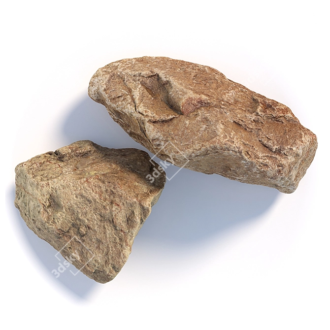 Scanned Landscape Stones 3D model image 3