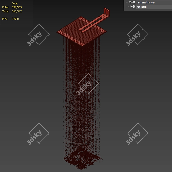 AcquaForte Stainless Steel Showerhead 3D model image 5