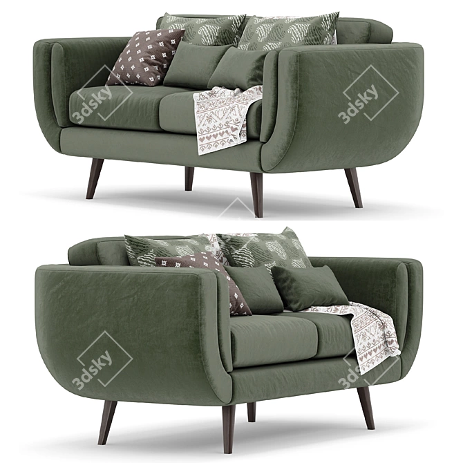 Zuri DFS Sofa+: Modern Comfort in Your Living Space 3D model image 2