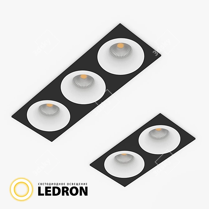 Versatile LED Recessed Light: MJ1003 SQ 3D model image 6