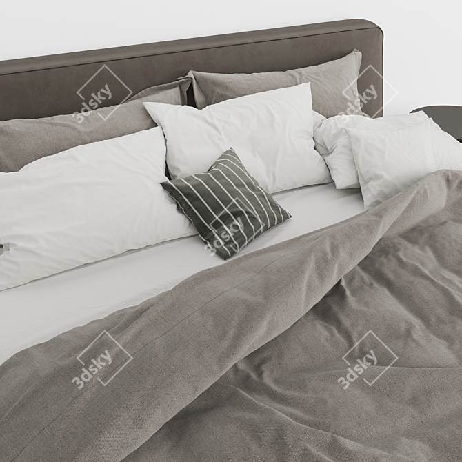 Elegant Alberta Salotti Dion Bed 3D model image 3