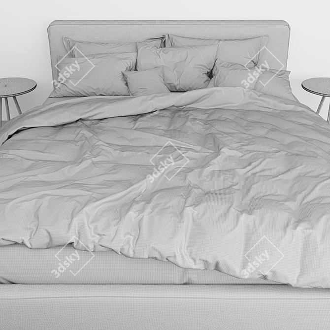 Elegant Alberta Salotti Dion Bed 3D model image 4