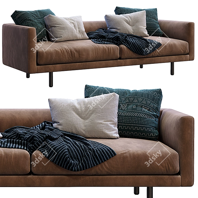 EQ3 Replay 91: Stylish, Versatile Sofa 3D model image 3