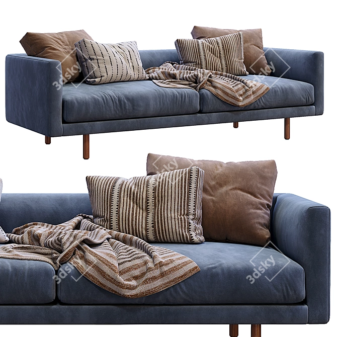 EQ3 Replay 91: Stylish, Versatile Sofa 3D model image 4