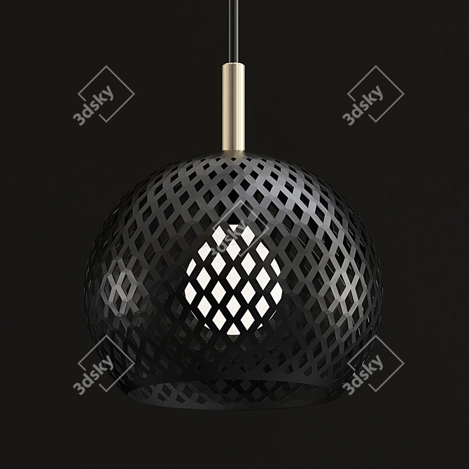 Elegant Harlequin Ceiling Light 3D model image 2