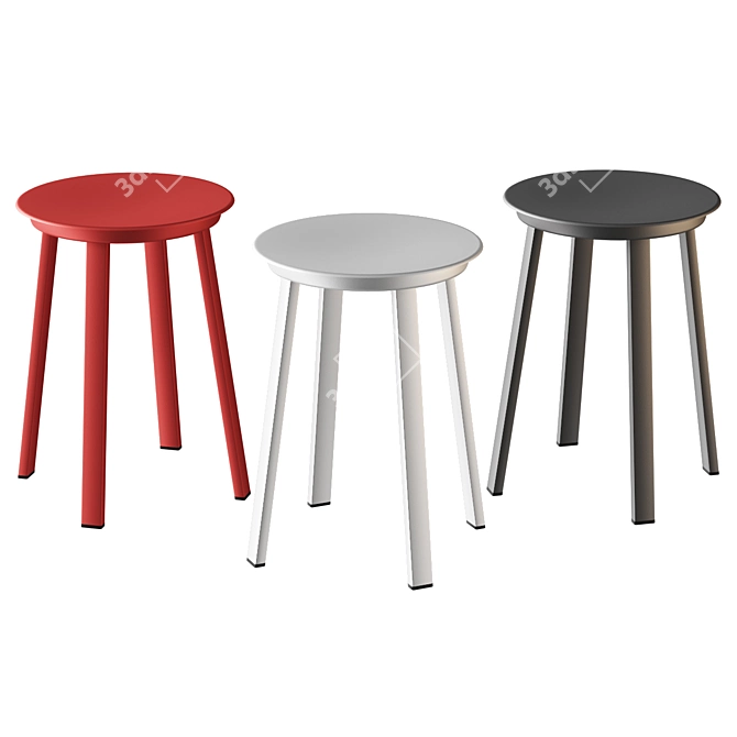 HAY Revolver Stool: Sleek and Functional 3D model image 1