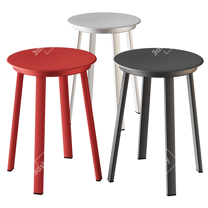 HAY Revolver Stool: Sleek and Functional 3D model image 2