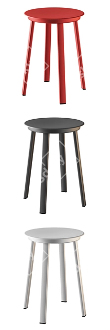 HAY Revolver Stool: Sleek and Functional 3D model image 4