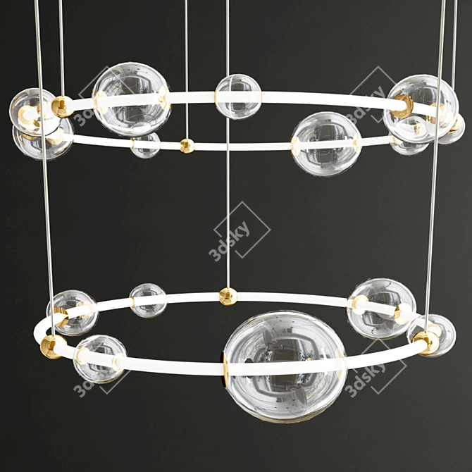 Sessa LED Glass Ring Pendant 3D model image 2