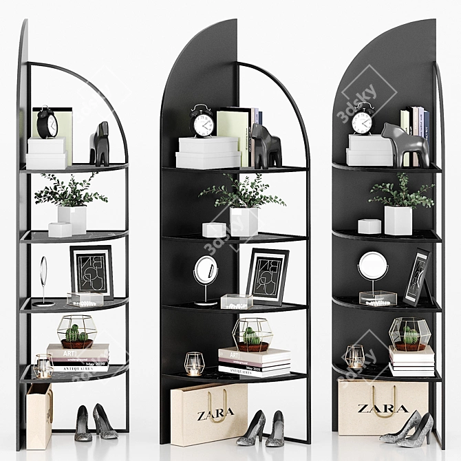 Minimalist Corner Shelving Palazzo 3D model image 1