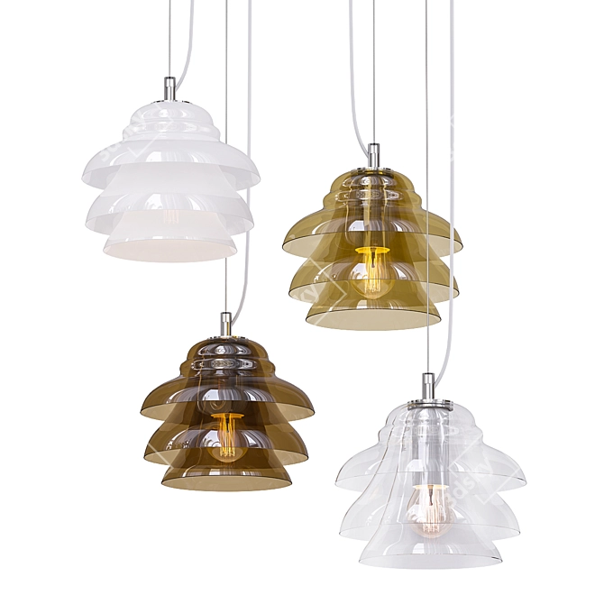 Elegant Cicare Pendant 3D model image 1
