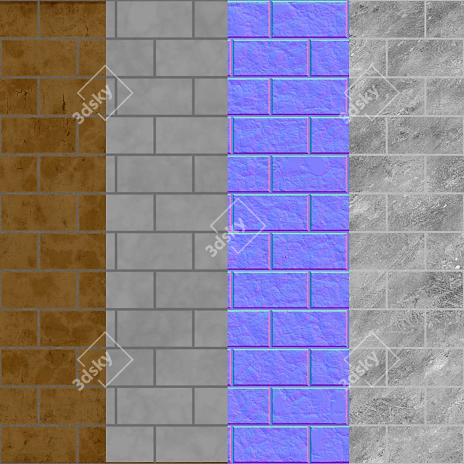 Quixel Brick PBR: 4K Material 3D model image 2