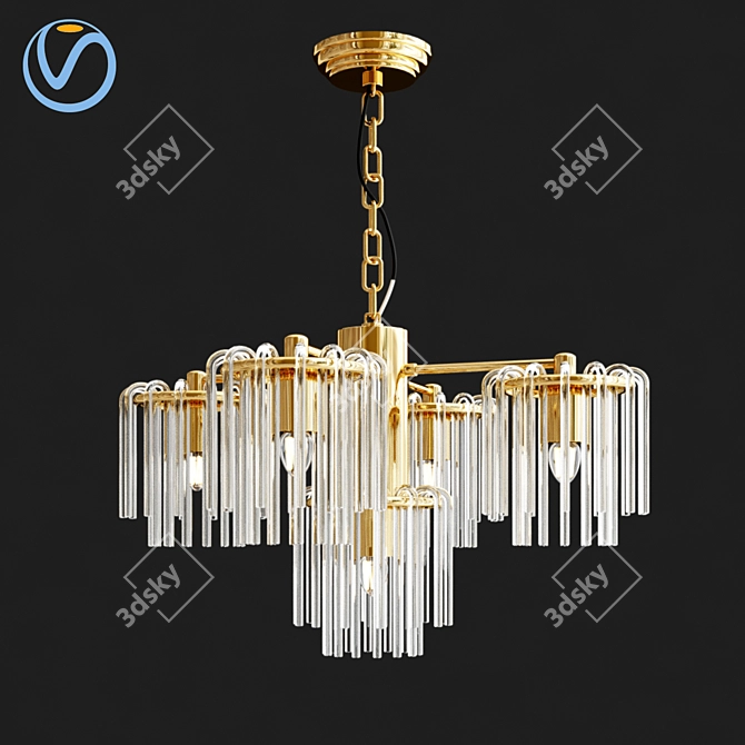 Elegant Meise 5 Pendant Light 3D model image 1