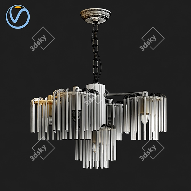 Elegant Meise 5 Pendant Light 3D model image 2