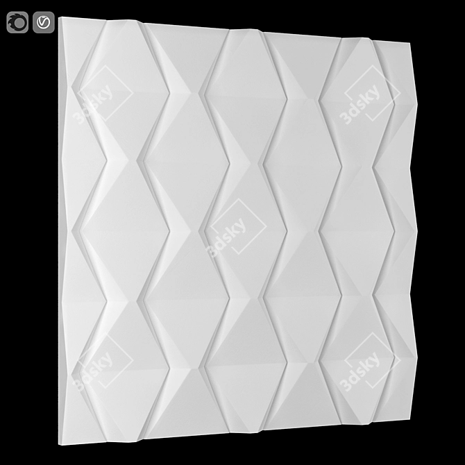 3D Panel | Edit Poly | Size 500x500mm 3D model image 1