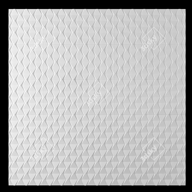 3D Panel | Edit Poly | Size 500x500mm 3D model image 2