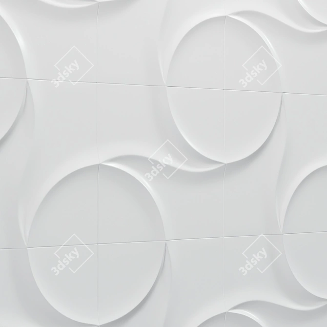 Solar 3D Wall Panels: Stunning Decor! 3D model image 1