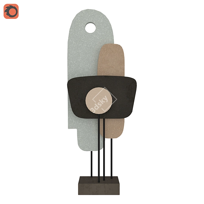 Elegant Parmentier Sculpture 3D model image 3