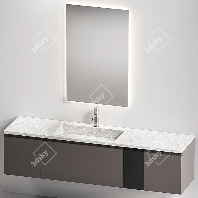 Elegant Scavolini Tratto Vanity 3D model image 2