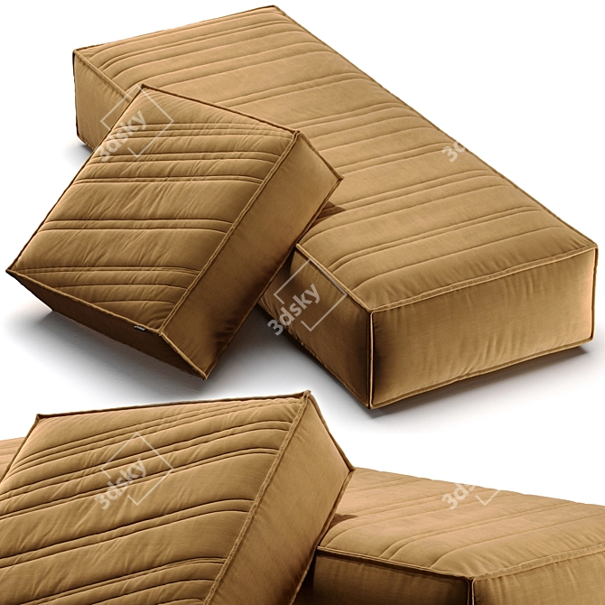 Stylish Stack Sofa for Modern Living 3D model image 1