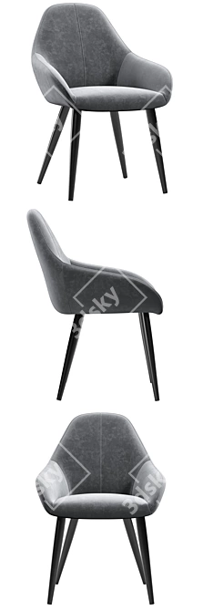 Modern Scandi Armchair: Kent 3D model image 4