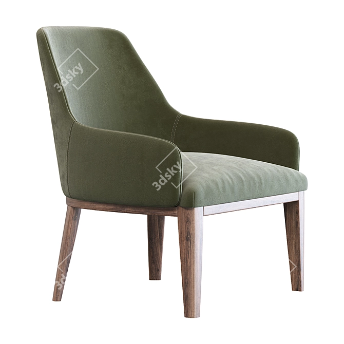 Cleo Modern Armchair - CRS MisuraEmme 3D model image 2