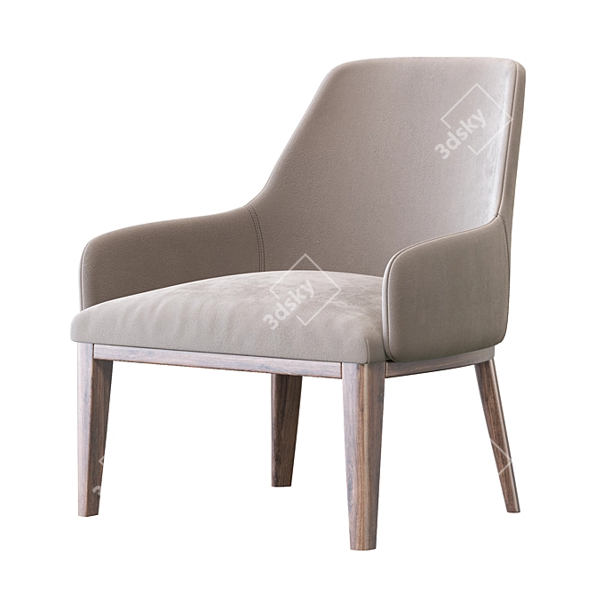 Cleo Modern Armchair - CRS MisuraEmme 3D model image 3
