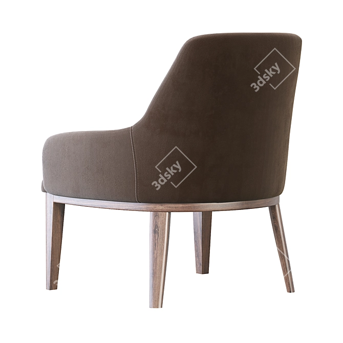 Cleo Modern Armchair - CRS MisuraEmme 3D model image 4