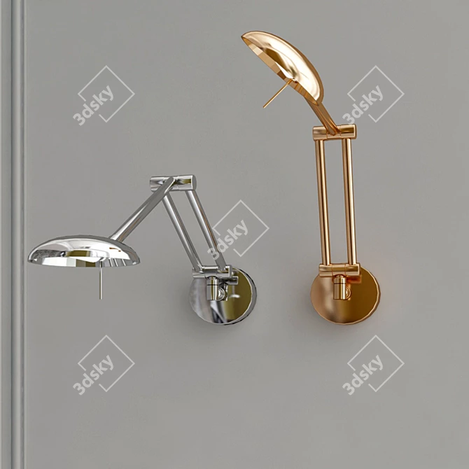 Elegant Icons LED Wall Light 3D model image 1