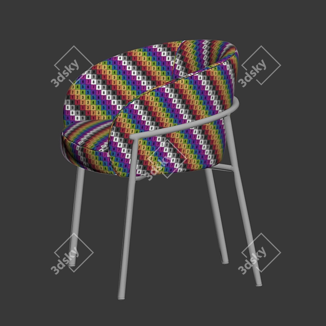 Luxuriously Chic Rimo Dining Chair 3D model image 5
