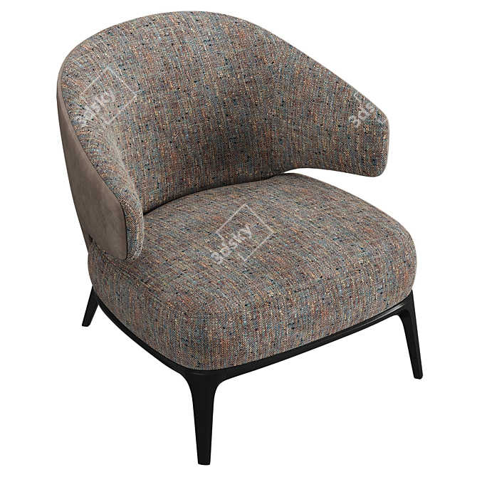 Cozy and Elegant W Furman Armchair 3D model image 4