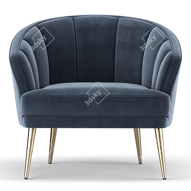 Elegant Maya Armchair 3D model image 3