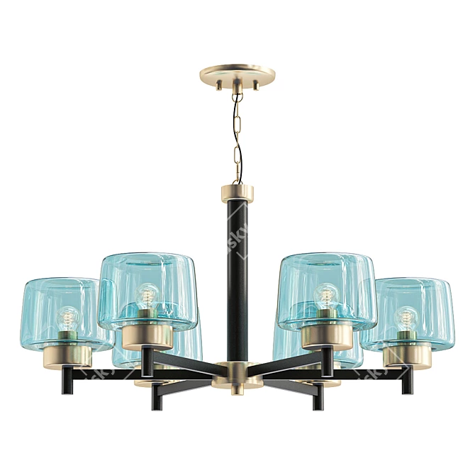 Radiant Elegance: Naella Chandelier 3D model image 1