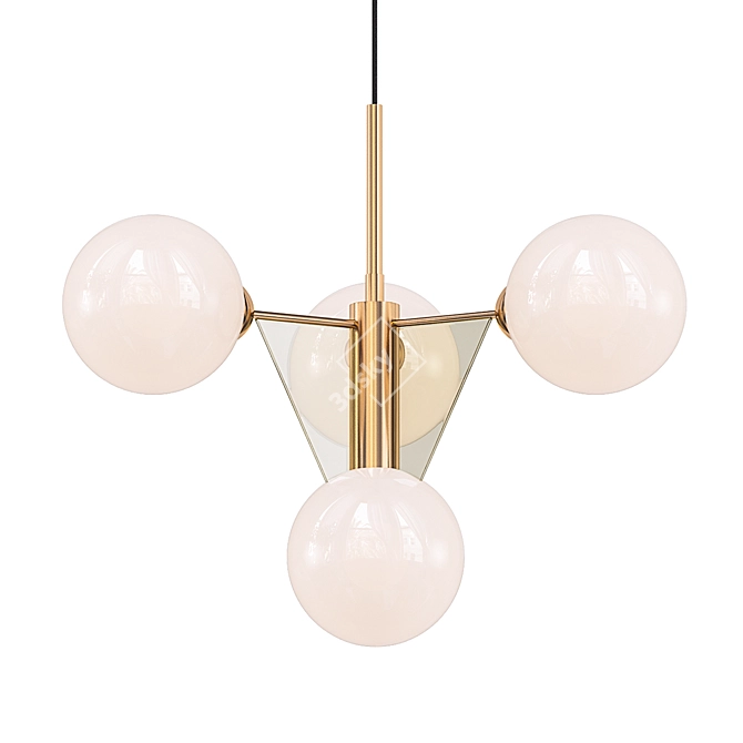 Sleek Chandelier with Plane-inspired Design 3D model image 1