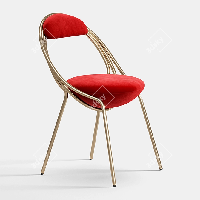 Luxurious Lee Broom Musico Chair - Sleek Stainless Steel 3D model image 6