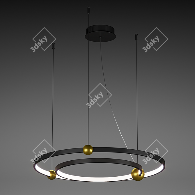 Elegant Amadeo Chandelier 1123 3D model image 2