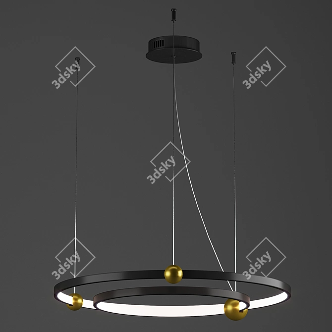 Elegant Amadeo Chandelier 1123 3D model image 3