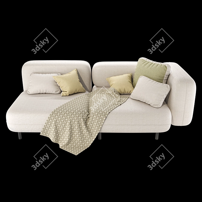 Delavega DP Modular Sofa - DP1 and DP2 3D model image 3