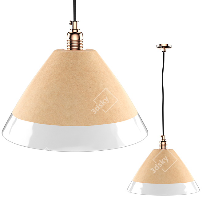 Zara Home Ceramic Ceiling Lamp 3D model image 1