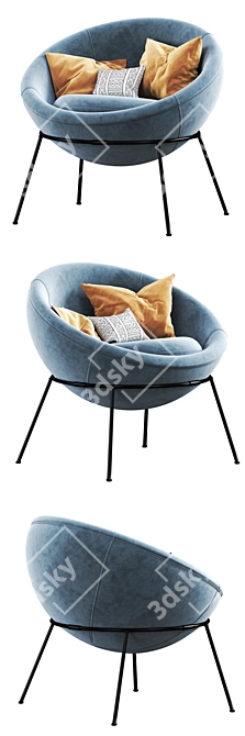 Sand Nuance Bowl Chair: Modern & Stylish Design 3D model image 4