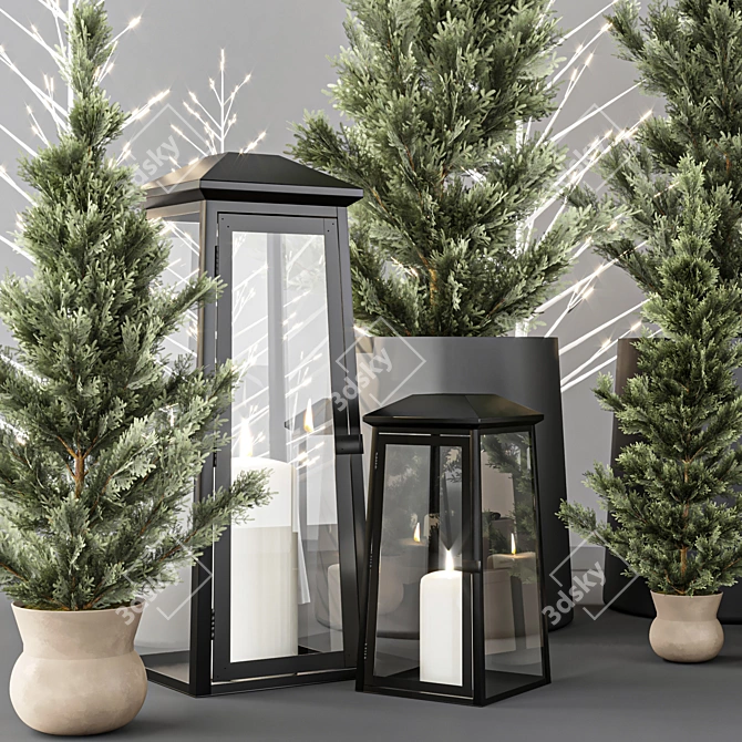 Festive Christmas Decor Set 3D model image 2